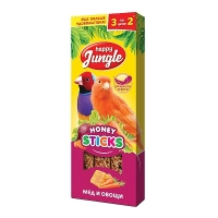 Happy Jungle Палочки для птиц мед и овощи для канареек и экзотов 3 шт