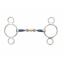 SHIRES Трензель восьмерка с 2-мя кольцами "Blue Sweet", 12,5 см