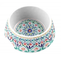 TARHONG Миска для животных "Boho Medallion", бежевая с рисунком, 18х18х7,1см (590мл)