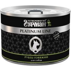 Четвероногий Гурман Platinum консервы для собак Рубец говяжий